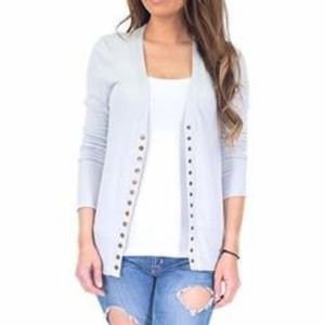 New Women's Button Down Ribbed Cardigan